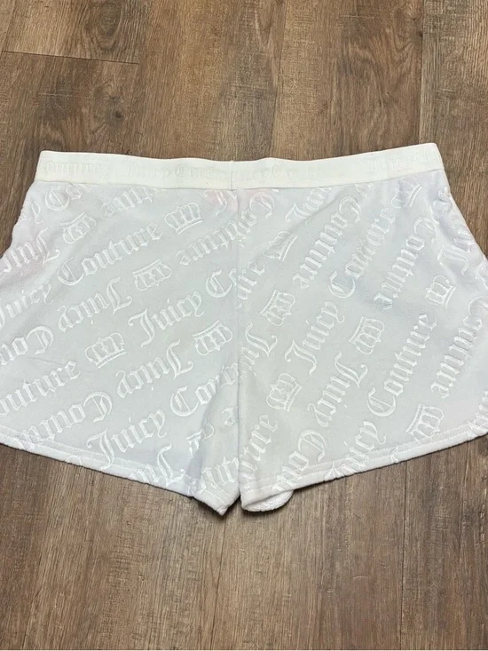 Juicy Couture White Logo women shorts size large - Picture 3 of 6